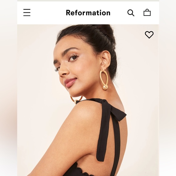 Reformation Christine Dress in Black (New) - Picture 3 of 7